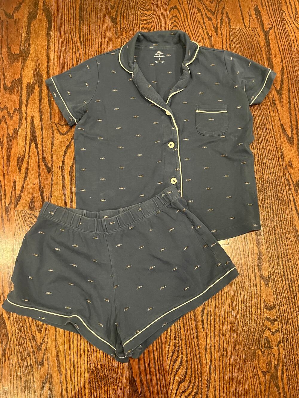 Roller Rabbit x Faherty Pajama Set Small S Sunset Print Short Sleeve Sleepwear
